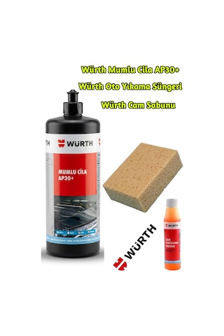 Würth Mumlu Cila Ap30 + Oto Yıkama Süngeri + Cam Sabunu Avantaj Paketi
