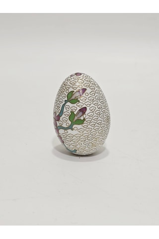 Cloisonne Mineli Dekoratif Yumurta 6,5cm Çok Renkli