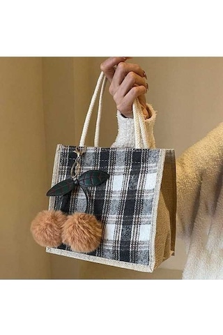 Trendooze Kadın Gri Fermuarlı Çantası Modern Gri Elma Boyutu Diğer