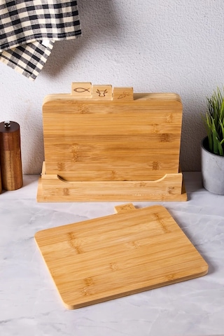 Perotti Piero 4'lü Standlı Kesme Doğrama Tahtası 16619 Ahşap