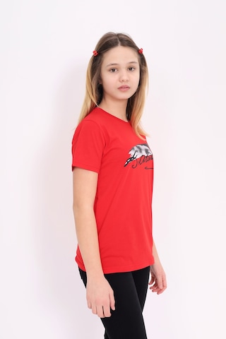 Toontoy Kids Toontoy Unisex Çocuk Atatürk Baskılı Tişört 23072 Kırmızı