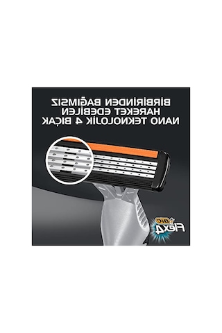 Bıc Flex 4 Erkek Tıraş Bıçağı 3'lü Blister 4 Bıçak , Birbirinden Bağımsız Hareket Edebilen 4 Bıçak, Oynar Başlık, Aloe Vera İle Zenginleştirilmiş Kayganlaştırıcı Jel Şerit