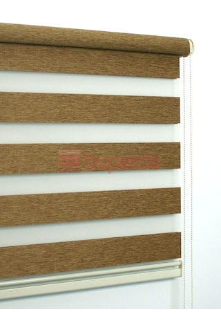 Buperde Açık Kahverengi Sütlü Kahve Bambu Zebra Stor Perde