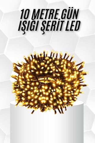 Mey İthalat 10 Metre Led Işık Gün Işığı Her Ortama Uygun Ampüllü Çok Renkli