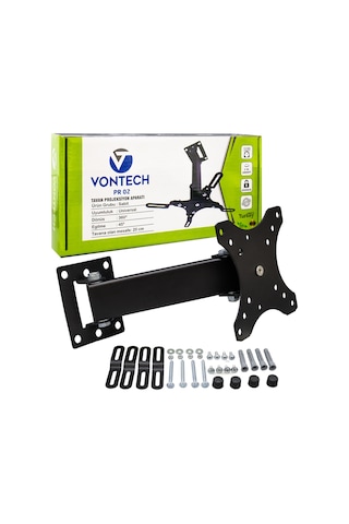 Vontech Pr-02 20 Cm 360 Derece Teleskopik Tavan Projeksiyon Askı