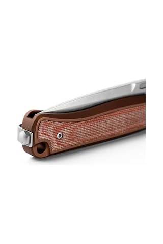 Lionsteel Skinny Sk01a Es Stone Washed Blade Magnacut Earth Aluminium-micarta Kamp Çakı Kahverengi