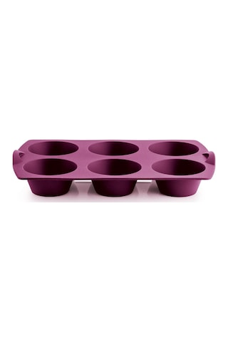 Tupperware Silikon 6'lı Muffin Pişirme Kalıbı Mor