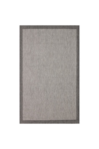 Mona Mn02 Düz Örgü Desenli Koyu Gri Modern Salon Halısı Hav Toz Vermez Kaymaz Tabanlı