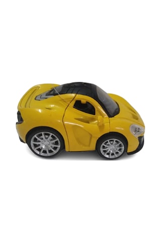 Metal Oyuncak Araba Tek Kapılı Sarı Sesli Kapıları Açılan