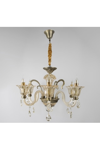 Avize Oturma Ve Salon, Odası,Cam Kol 6 Li