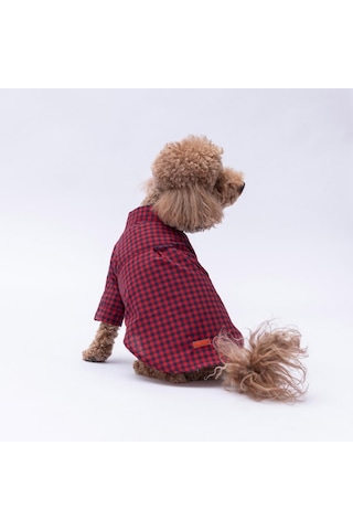 Kırmızı Luss Kedi Köpek Gömleği - Kedi Köpek Kıyafeti