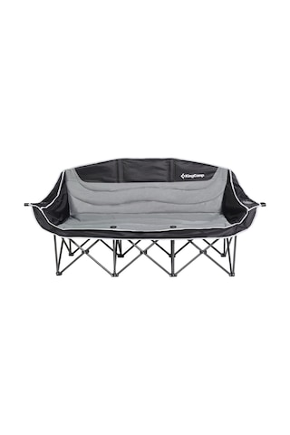 Kingcamp Canna Ultra Konforlu Üç Kişilik Katlanır Kamp Sandalyesi B.grey Gri - Siyah