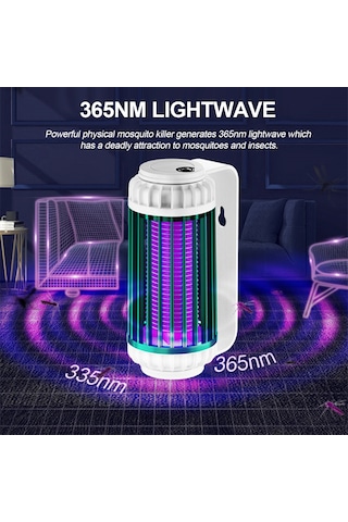 Ruicoo Taşınabilir Usb Şarjlı Sivrisinek Öldürücü Lamba - 360 Etkili Elektrikli Sinek Tuzağı