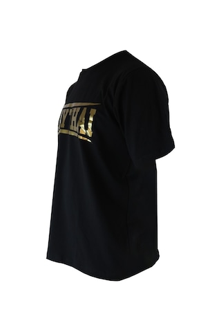 Dragondo Tx8522 Muaythai Tişört Gold Baskılı Muay Thai Tişört Siyah