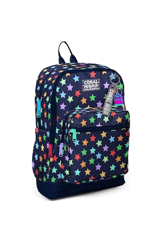 Coral High Kız Çocuk Lacivert Yıldız Desenli İlkokul Sırt Çantası Dört Bölme 33209