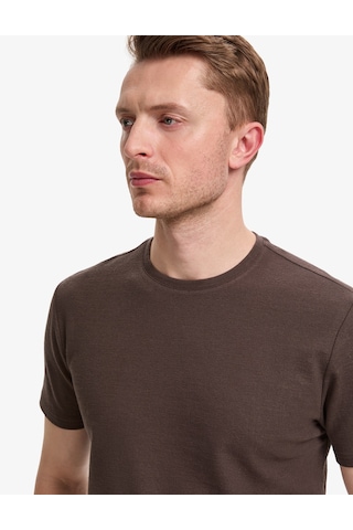 Pierre Cardin Erkek Koyu Kahverengi Tişört 50327857-vr084