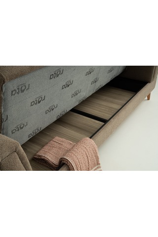 Gürün Ahşap Ayaklı Kahverengi 3 Lü Kanepe Kahverengi