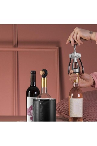 Vacu Vin Kanatlı Tirbuşon Gümüş, Kutulu Çok Renkli