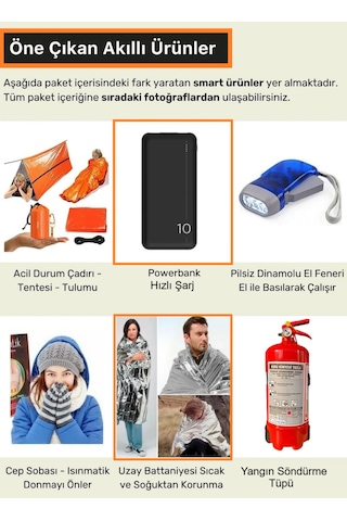 Doğal Eczane 4 Kişilik Aileye Uygun 237 Parça Uzman Deprem Acil Durum Çantası