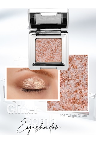 Mücevher Parlaklığında Yoğun Pigmentli Tekli Far Cre'ars Glitter Bomb Eyeshadow 06 Twilight Gleam 86898529