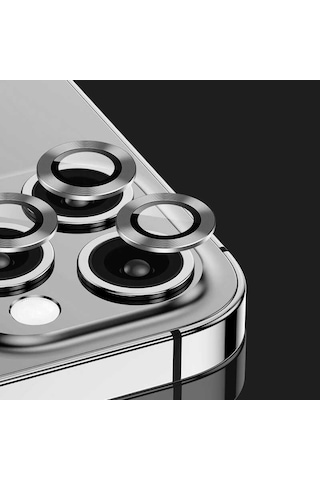 Noktaks - İphone 13 Uyumlu - Kamera Lens Koruyucu Cl-07 - Siyah - T21298 Siyah