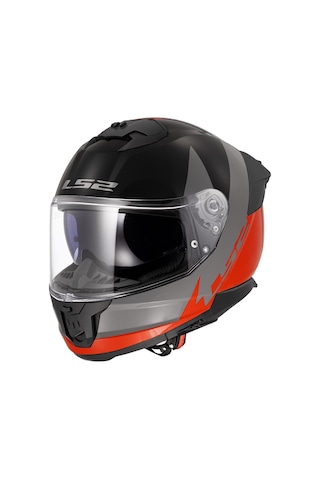 Ls2 Stream 2 Thunderbiz Kapalı Kask Gri - Turuncu