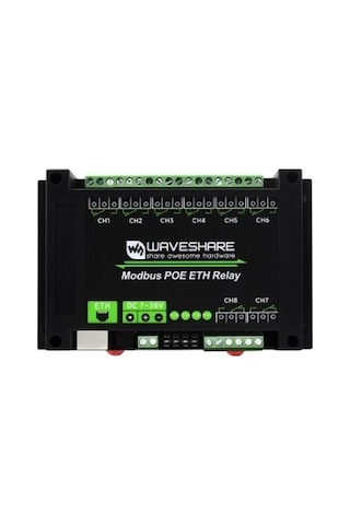 8 Kanallı Ethernet Röle Modülü - Modbus Rtu/modbus Tcp Protokolü- Poe Ethernet Port