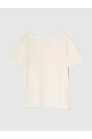 Gap V-hs Ss Logo T Kız Çocuk K.kol Tshırt Ekru