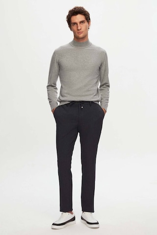 D's Damat Ds Damat Slim Fit Antrasit Beli Lastikli Bağcıklı Fermuarlı Likralı Rahat Jogger Pantolon 2HC03ORTJGR01 Antrasit