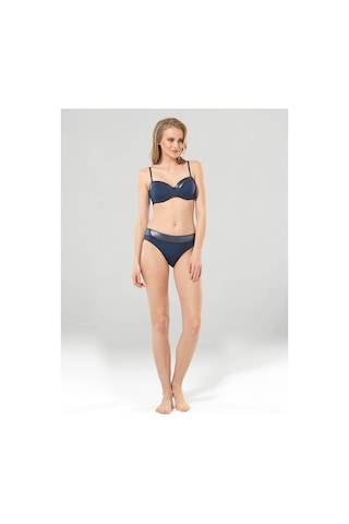 Blackspade 8905 Kadın Toparlayıcı Bikini Takımı-Koyu Denim Varak Baskılı-42C