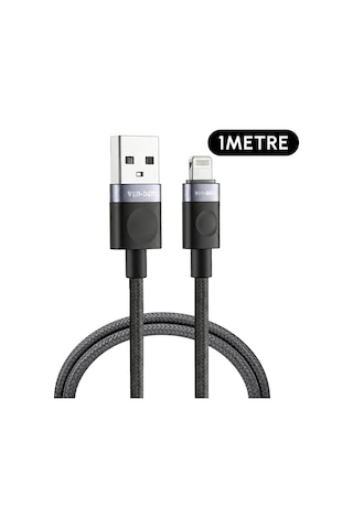 Ven-dens Vd-dcm02 Premium Lightning Örgülü Hızlı Şarj Kablosu - 1 Metre