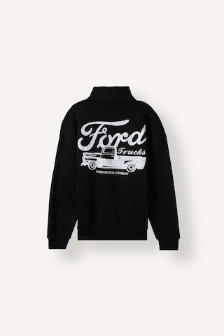Defacto Ford Motor Company Boxy Fıt Baskılı Kalın Sweatshirt H4141ax26aubk81 Siyah-bk81
