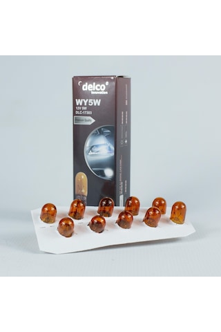 Delco U.s.a W5w T10 Amber Turuncu Dipsiz Ampul 12 Volt 10 Adet