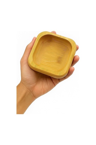 Lexroo 6 Lı Kare Sunum Ve Servis Kase Seti %100 Doğal Bambu, 9x9 Cm Çok Renkli