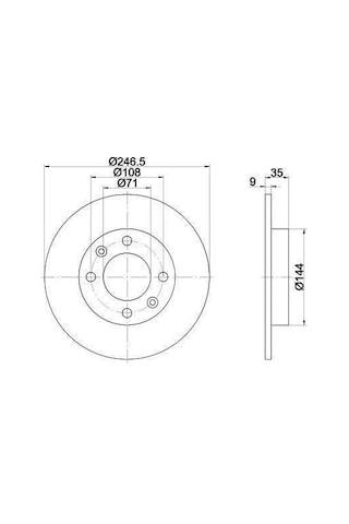 Citroen C2 Arka Fren Diski 2003-2009 424990 186694 1.6