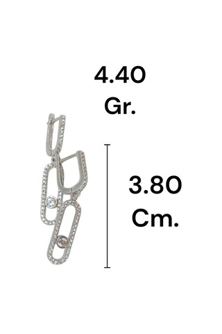 925 Ayar Gümüş Mess Halka Model Küpe Şık Ve Modern Tasarım Gümüş