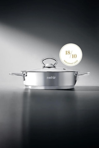 Nehir Silver 4 Parça Paslanmaz Çelik Sahan Seti 18-20 Cm Gri