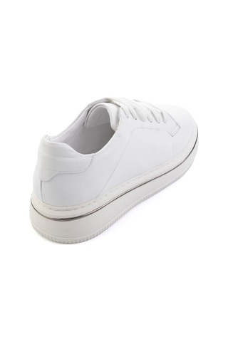 Bambi Beyaz Hakiki Deri Erkek Sneaker E01595142043