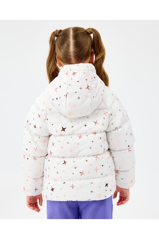 Skechers G Puffer Jacket Büyük Kız Çocuk Offwhite Mont Sk2520052-1040 Beyaz