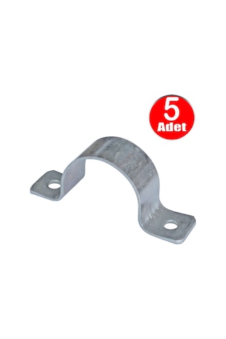 No:8 Çiftli Sac Kablo Kroşe 35mm Demir Köprü Metal Boru Tutma Bağlama Kelepçesi -5adet