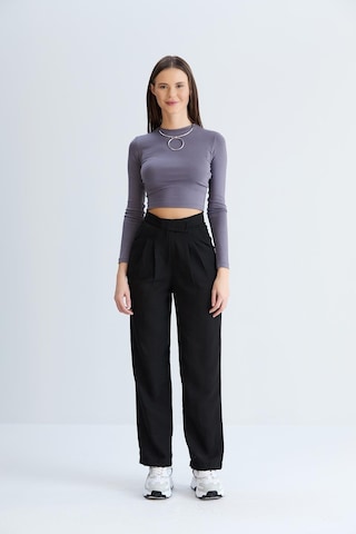Sortie Collection Kemeri Cırtlı Keten Pantolon Siyah-siyah Siyah