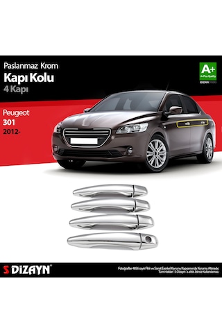 S-Dizayn Peugeot 301 Krom Kapı Kolu 4 Kapı 2012 Üzeri