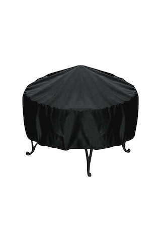 Jeehugo Koyu Siyah Dairesel Mangal Koruması, Oxford Kumaş, Su Ve Toz Proof, 112 Cm Çap, Ayarlanabilir İp İle Rüzgar Dayanıklı, Bahçe/çevreye Uygun Siyah
