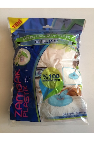 Zambak Dönerli Temizlik Kovasi Yedek Mop Mikrofiber