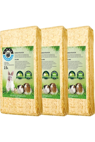 Doğal Elma Aromalı Tozsuz Kemirgen Talaşı 15 Lt. 3'lü