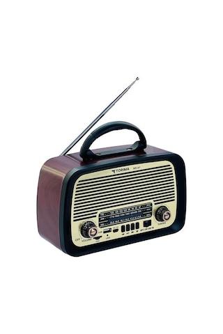 Torima NS-01 Kahverengi Nostajik Radyo Bluetooth Hoparlör
