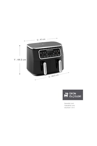 Karaca Air Pro Cook Duo Tandır XXXL 4+4 Litre Airfryer Fritöz 8 Kişilik