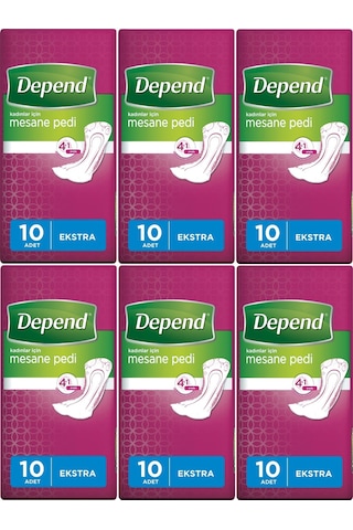 Depend Mesane Pedi Kadın Ekstra 6 x 10'lu