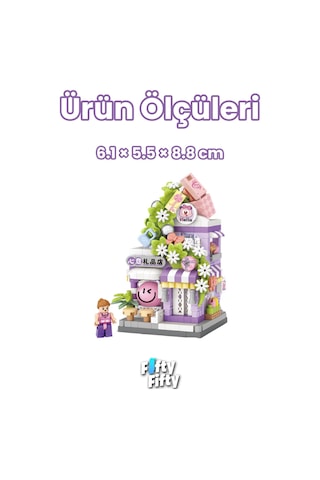 Loz Micro Block Serisi Hediye Dükkanı 420 Parça Dekoratif Oyuncak Yapım Seti Yapı Blok Fflz-8867