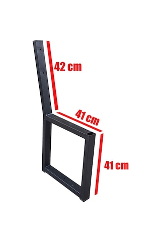 Abronyahediye Metal Demir Ayak Bank Oturma Yeri Ağaç Ahşap Kütük Sehpa Ayağı Siyah